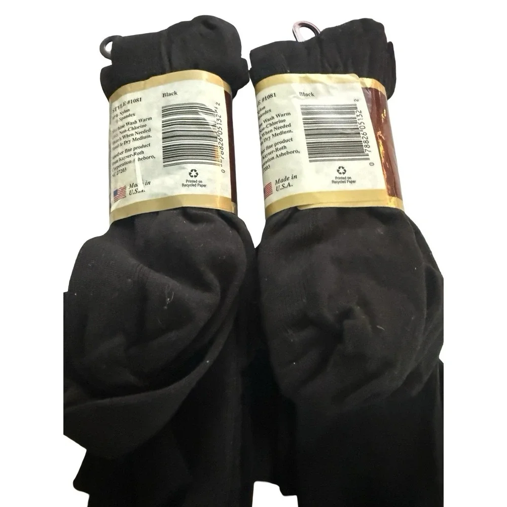 vintage Essex nylon dress anklet socks fits 10-13 2 packs of 3 new black